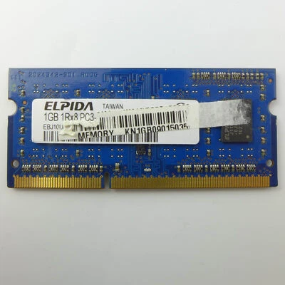 1 GB DDR3 SDRAM PC3-10600 (DDR3-1333) EBJ10UE8BDS0-DJ-F Ram Memoria ELPIDA - Immagine 1 di 3