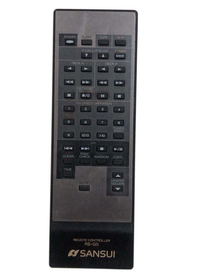 Original Sansui Combination Sound Remote Control RS-G5 - Image 1 of 1