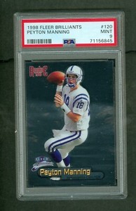 Peyton Manning 1998 Fleer Brilliants Rookie #120 Colts PSA 9