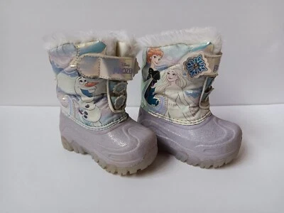 Disney Frozen Light Up Botas de Invierno Niñas Pequeñas Talla 5 Elsa, Anna, Olaf Works Foto 1 de 4