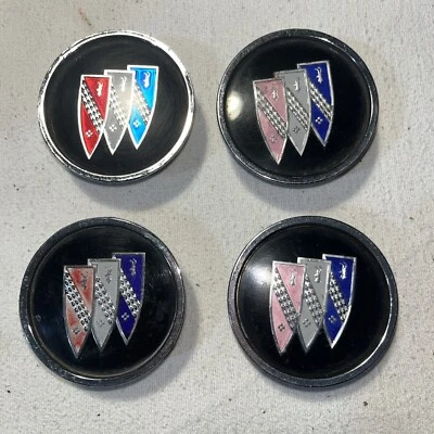 Juego (4) 1980-1987 14" Buick Century Regal Alambre Cubierta Rueda Emblemas 2.25" 254842 Foto 1 de 4