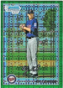 2010 Bowman Chrome Prospects Green X-Fractor #BCP202 Kyle Gibson! *PWE* - Picture 1 of 2