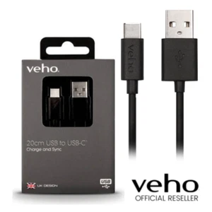 VEHO 20CM USB-C CHARGE & SYNC CABLE LEAD - VCL-002-C-20CM - Picture 1 of 9