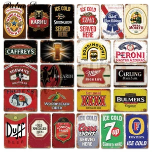 Metal Tin Sign Plaque Pub Man Cave Home Décor Bar Garage Tiki Shed Signs Gift - Picture 1 of 139
