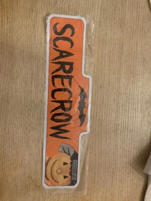 Letrero de calle vintage 1988 Telco Halloween Ghoul Guide Spantapájaros cuadrado Foto 1 de 4