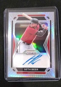 2021 Prizm Draft Seth Beer Silver Prizm Refractor Auto Rookie Arizona D-Backs - Picture 1 of 4
