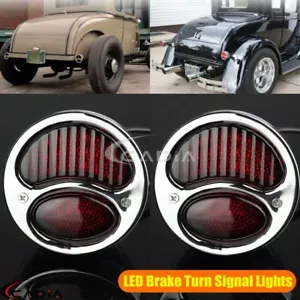 2X Señales de giro LED de freno vintage Luz trasera para Ford Modelo A Hot Rat Street Rod - Imagen 1 de 10