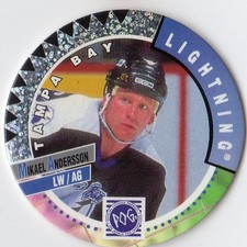 1994-95 Canada Games NHL POGS Lightning Hockey Card #220 Mikael Andersson