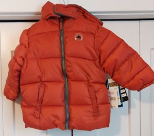 XTREME Winter Puffer Lined Hooded Full Zip Coat w Pockets Orange Unisex 2T NWT - Picture 1 of 7