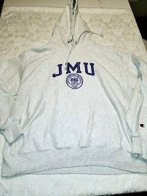 复古 90 年代 Champion Reverse Weave 詹姆斯·麦迪逊大学重型运动衫 XL — 第 1/4 张图片