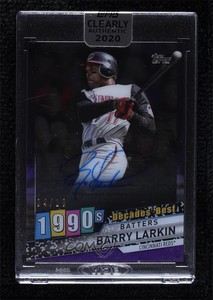 2020 Topps Clearly Authentic Decades' Best Purple /10 Barry Larkin Auto HOF
