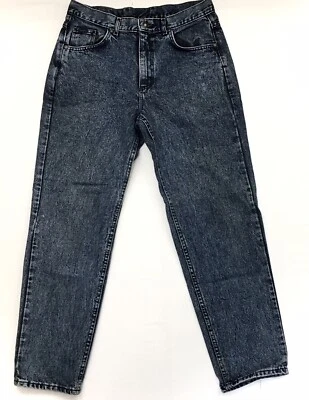 90's LEE Acid Wash Jean Men 32x32 Reg Fit Straight Denim Blue Retro 80s Rock - Image 1 of 4