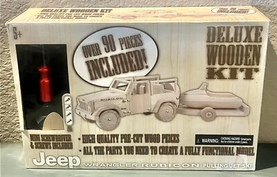 Planet Toys Jeep Wrangler Rubicón Tirando ATV Camión de Madera Juguete NUEVO EN PAQUETE  Foto 1 de 2