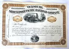 VICKSBURG SHREVEPORT & PACIFIC RAILROAD CO.  STOCK CERTIFICATE - UNISSUED
