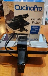 CucinaPro Pizzelle Maker Italian Waffle Iron Stroopwaffle Maker Steam Guard Box - Picture 1 of 12