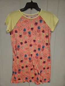 Wonder Nation Pineapple Fruit Colorful Girls Nightgown Size XXL 18 - Picture 1 of 4
