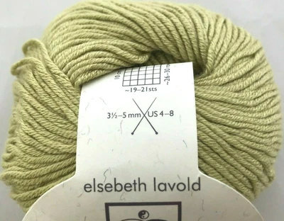 Madejas de hilo verde peridoto Elsebeth Lavold BAMBOOL #8 lana de bambú Worsted Italia Foto 1 de 4