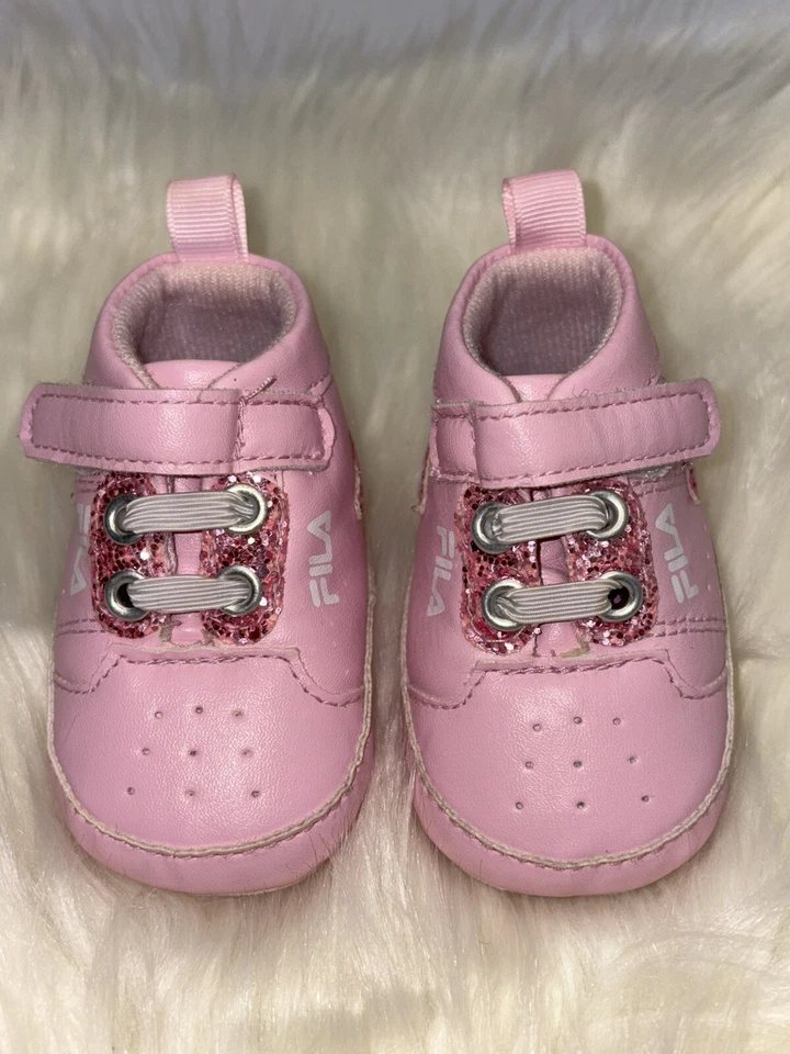 Adorable Tops Altos Bebé Fila Rosa y Brillo Talla Bebé 0-6 Meses Foto 1 de 4