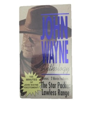 John Wayne Anthology Bonus 2 Movie Features VHS NEW Sealed  - Image 1 of 4