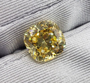 2 crt Yellow color D Grade Cushion Cut Loose Diamond Stone VVS1 GRA Certificate