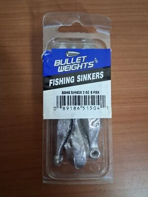 NUEVO Paquete de 6 pesos bala 2 OZ pesca hundidores ultra acero exterior pescador de lago Foto 1 de 3