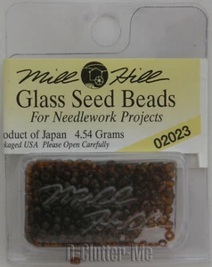 MILL HILL GLASS SEED BEADS ROOT BEER BROWN 2MM #02023 4.54 GRAMS PACK X 4 NEW - Picture 1 of 1