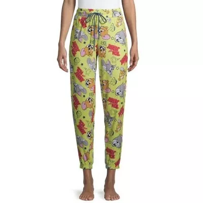 Tom and Jerry Ladies Sleep Jogger Size 2X (18W - 20W) Yellow - Image 1 of 4