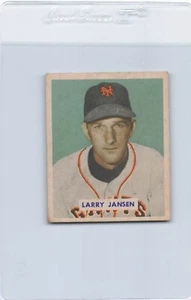 1949 Bowman #202 Larry Jansen Giants VG/EX (Paper Loss) 49B202-41816-1 - Bild 1 von 2