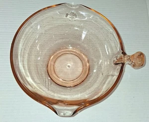 Pink Depression D & B Co. Teig Rührschüssel glatter Griff 2 Ausgießer 8,75"  - Bild 1 von 5