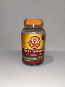 Sealed Meta Mucil Fiber + Probiotic Gummies No Sugar, 60 Count - Picture 1 of 3