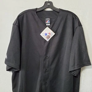 Maglia Majestic Baseball Autentica On Field Nera Uomo XXL Nuova Con Etichette  - Foto 1 di 10
