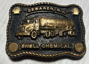 🔥🔥 Shell Chemical Sewaren NJ Hebilla de cinturón Big Rig Tanker - Imagen 1 de 2