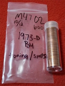 Roll of 1973-D BU LINCOLN MEMORIAL CENTS/PENNY'S #MF-4702 - Picture 1 of 3