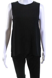 Rag & Bone Womens Black Crew Neck Open Back Sleeveless Layered Blouse Top Size S - Picture 1 of 6