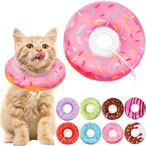 Cat Cone Collar Soft, Cat Recovery Collar for Wound Healing Cute Donut Adjust... - Picture 1 of 7