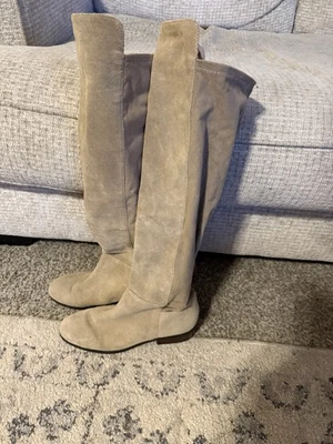 Lucky Brand Calypso Women's Over The Knee Boots Falcon Suede Size 8M, Light Tan - Image 1 of 4