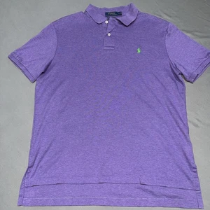 Polo Ralph Lauren Pima Soft Touch Short Sleeve Polo Shirt Men’s L Purple -4762 - Picture 1 of 15