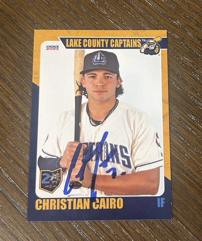 Christian Cairo Autographed 2023 Choice Lake County Captains Team Set Card - Image 1 of 1