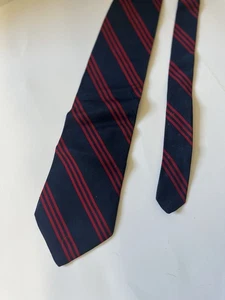 Brooks Brothers Makers klassische Herrenkrawatte blau mit roten Streifen hergestellt in den USA - Bild 1 von 4