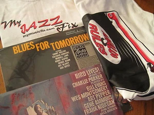 BIRD LIVES BLUES FOR TOMMOROW EVANS AMMONS MONTGOMERY SEALED RARE LPS + T-SHIRT - Picture 1 of 1