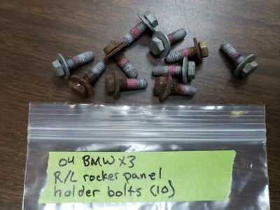 BMW X3 2004 2005 2007 2008 2009 2010 PANEL DERECHO/IZQUIERDO SOPORTE LATERAL PERNOS (10) Foto 1 de 2