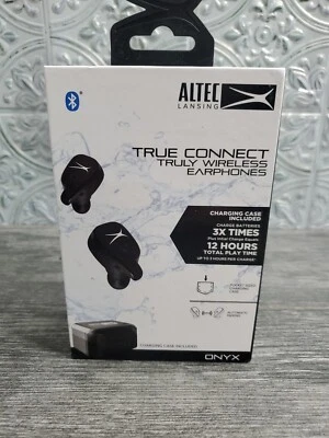 Altec Lansing True Connect Auriculares Verdaderamente Inalámbricos Auriculares Bluetooth Onyx, Estuche Foto 1 de 4