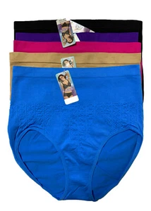 Lot of 5 Womens High Waist Stretch Tummy Control Body Shaper Panties Underwear - Picture 1 of 6