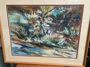 Ausgestelltes kalifornisches Aquarell Northern Cal. Schöne Farben - Bild 1 von 6
