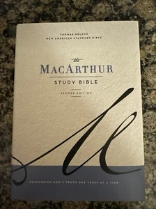 NASB, MacArthur Study Bible, 2nd Edition, Hardcover, Gray, Dust Jacket New - Picture 1 of 6