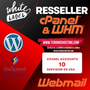 cPanel/WHM Reseller Web Hosting | 10 cPanel Accounts - Picture 1 of 1