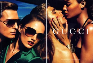 2011 Gucci Mert Alas Marcus Piggott Joan Smalls Karmen Pedaru 2 páginas anuncio de revista - Imagen 1 de 1