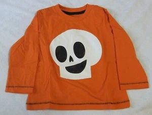 NWT Infant Boys 18M Halloween Tee SKELETON Orange Long Sleeve - Picture 1 of 3