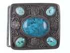 Asian/Middle eastern Antique Sterling turquoise belt buckle
