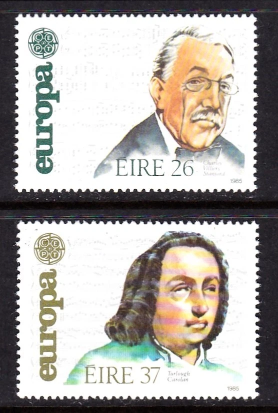 IRELAND #616-617 MNH COMPOSERS; CHARLES VILLIER STANFORD & TURLOUGH O'CAROLAN - Image 1 of 1